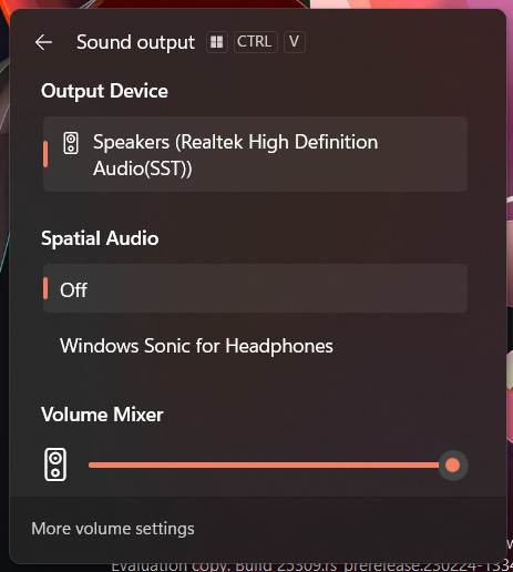 Volume Mixer in Quick Settings Volume Mixer in the Quick Settings